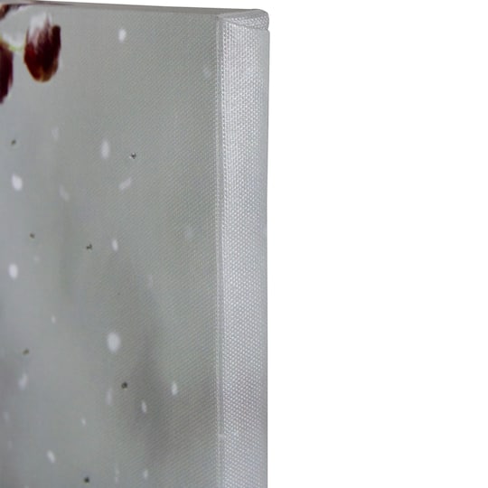 Lighted Red Cardinals & Berries Christmas Canvas Wall Art